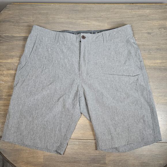 7 Diamonds Hybrid 10" Shorts Mens 36 Velocity Performance Casual Stretch Gray - Picture 1 of 6